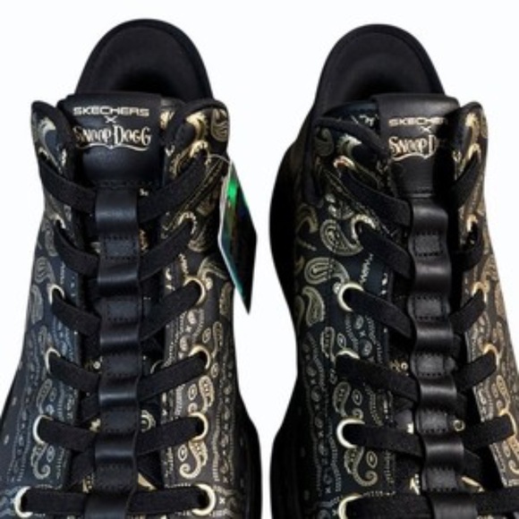 Skechers Mens 10.5 Premium Slip-ins Snoop Dogg One Double G Black Sneakers - Picture 5 of 9